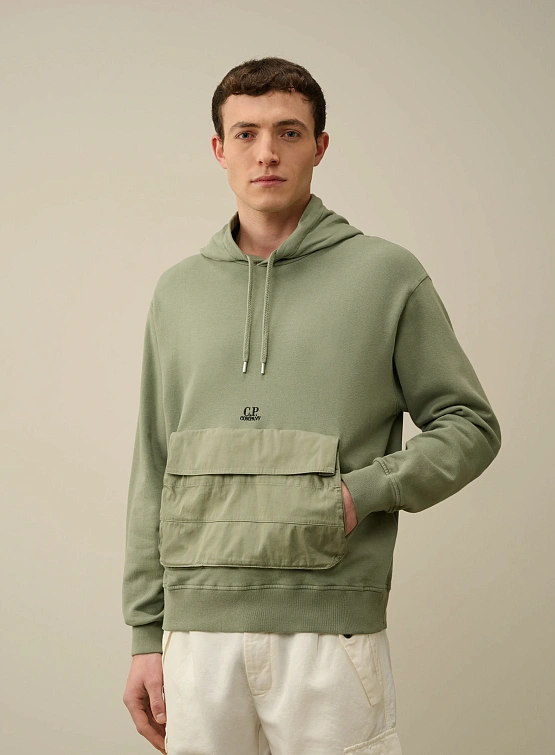 Худи C.P. Company Cotton Fleece Mixed Agave Green
