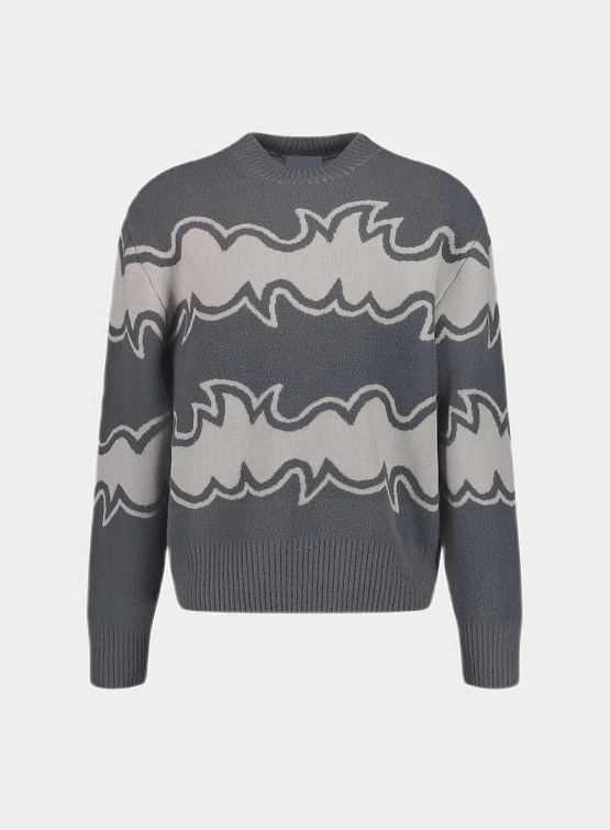 Свитер Bluemarble Jacquard Knitted Jumper Grey