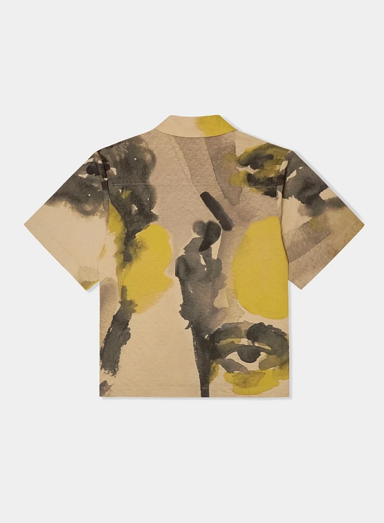 Рубашка KidSuper Watercolor Face Camp Shirt Multi