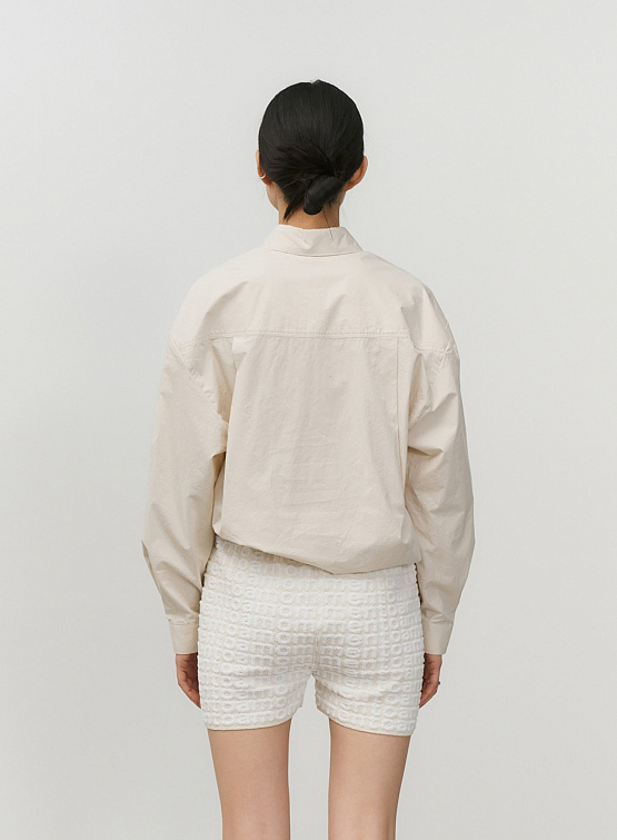 Женская рубашка AMOMENTO Oversized Shirt Light Beige