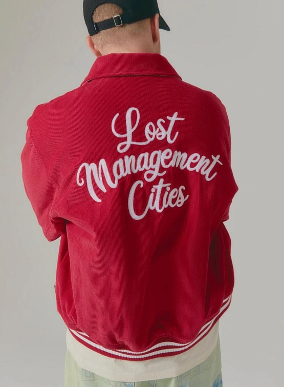 Бомбер LMC Coduroy Varsity Jacket Red