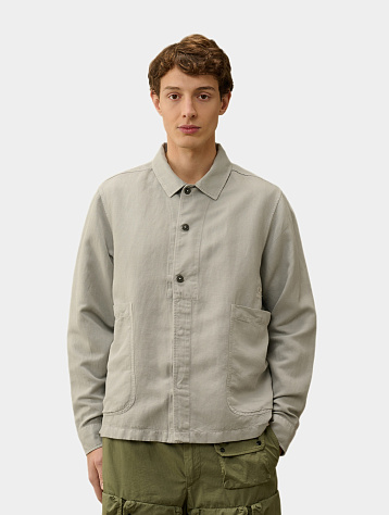 Рубашка C.P. Company Embroidered Logo Drizzle Grey