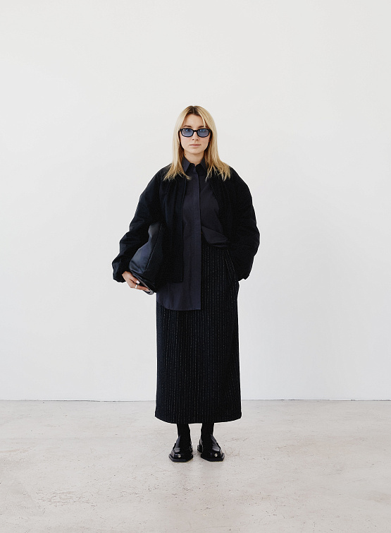 Женская рубашка AMOMENTO Oversized Shirt Charcoal