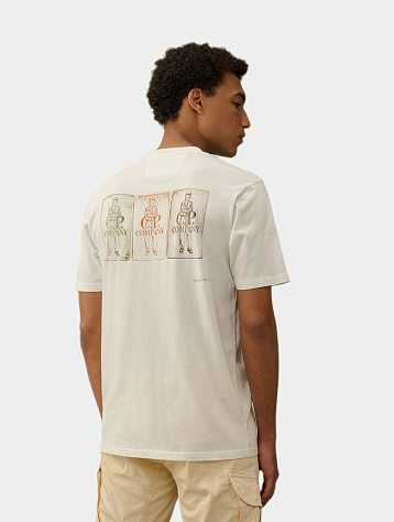 Футболка C.P. Company 24/1 Jersey Three Gauze White