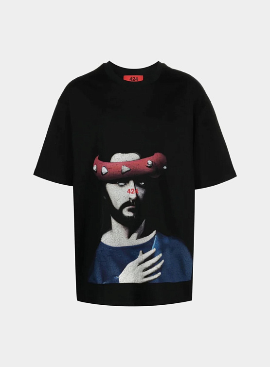 Футболка 424 OVER GRAPHIC TEE BLACK