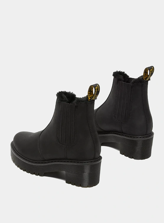 Челси Dr. Martens Rometty Faux Fur Leather Black