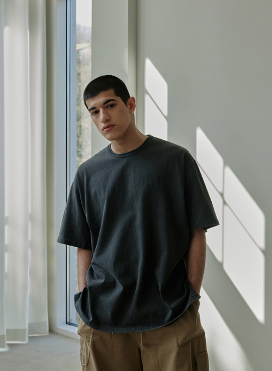 Футболка FrizmWORKS Og Pigment Dyeing Half Tee Charcoal