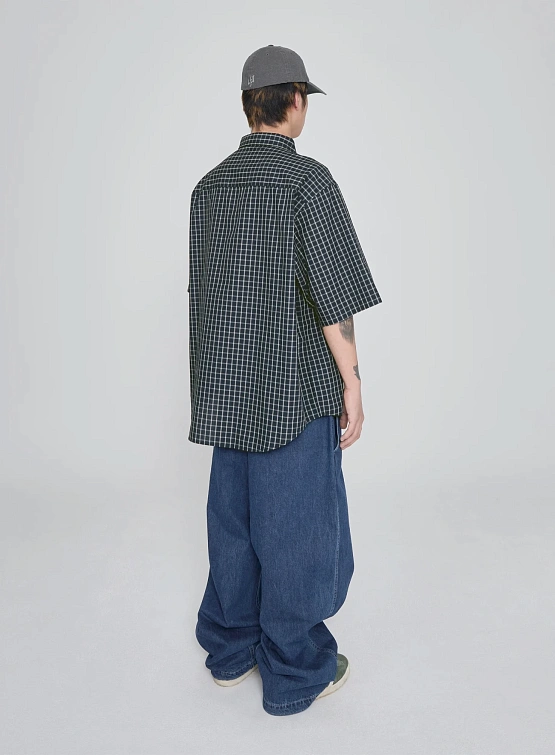 Рубашка YESEYESEE SN-Logo Short Sleeve Check Navy