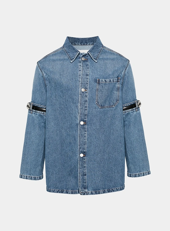 Женская джинсовая куртка Coperni Open Elbow Jacket Washed Blue