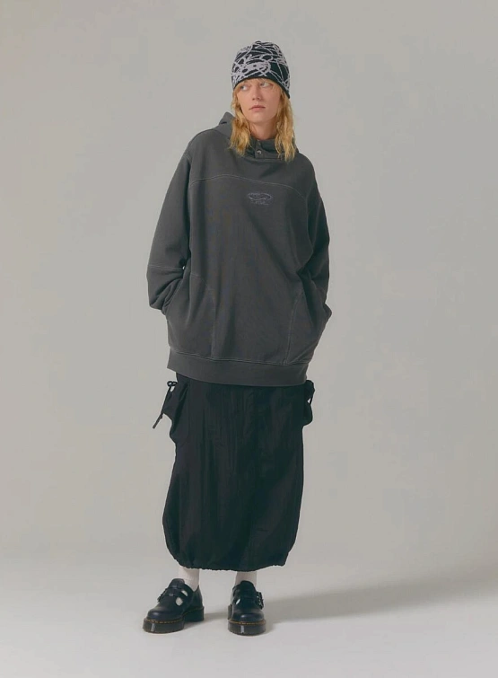 Худи LMC Pigment Dyed Oval Globe Hoodie Black