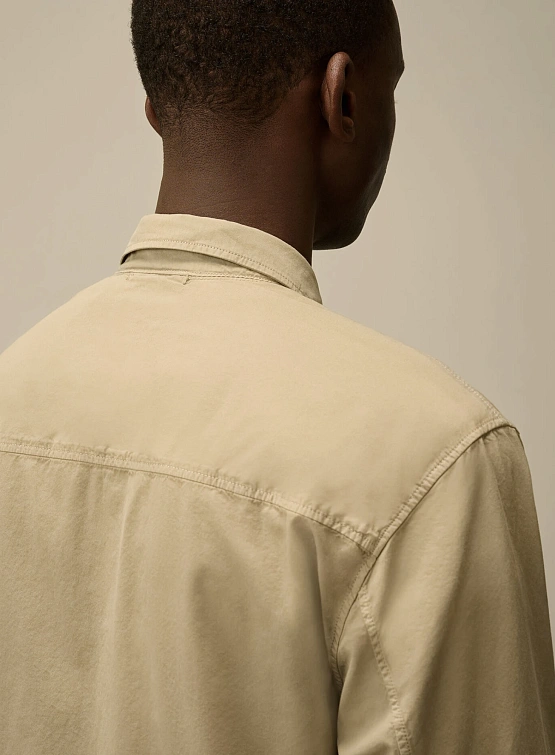 Рубашка C.P. Company Organic Gabardine Utility Vintage Khaki