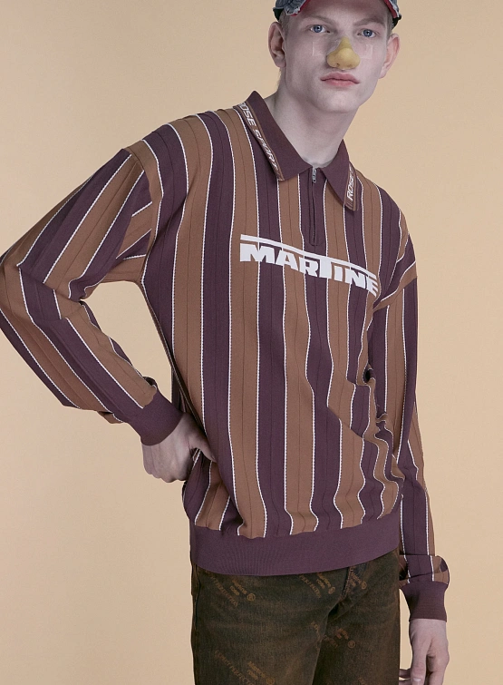 Джерси Martine Rose Logo Polo Brown