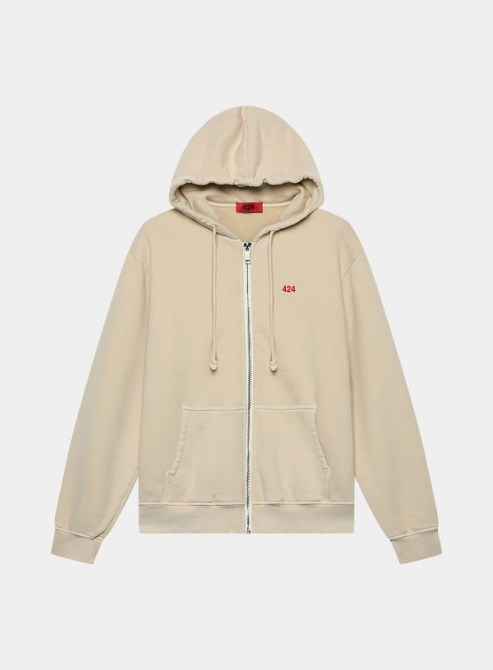 Зип-худи 424  Zip Up Hoodie Dye Washing Tea