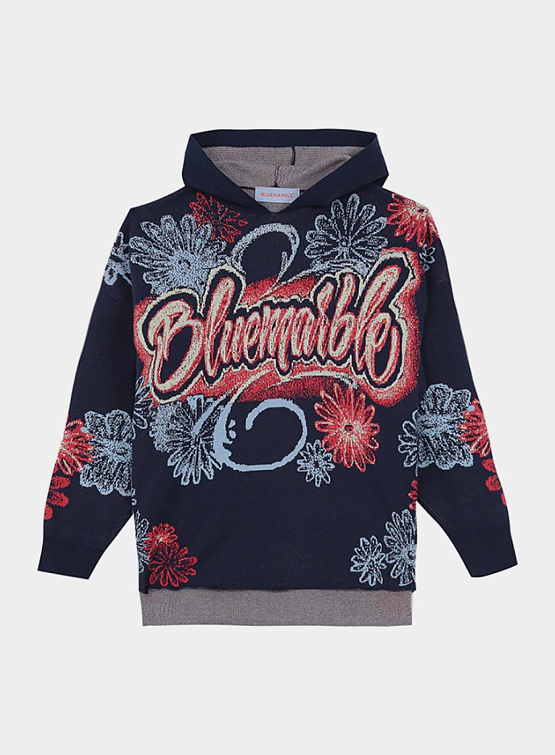 Худи Bluemarble Jacquard Hooded Jumper Navy