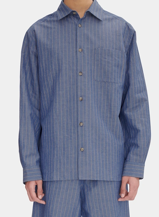 Рубашка A.P.C. Malo Blue