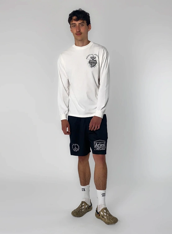 Лонгслив ARIES Faded Aries Ex Amino Off White