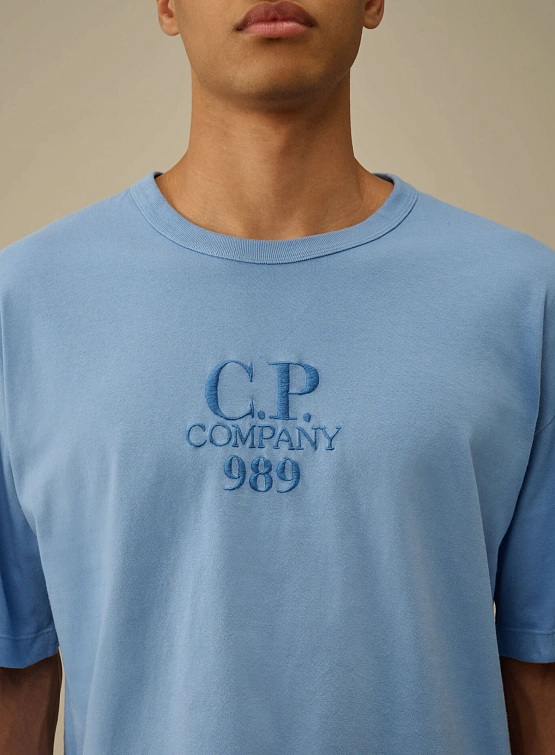 Футболка C.P. Company 20/1 Jersey Boxy Logo Pacific Coast
