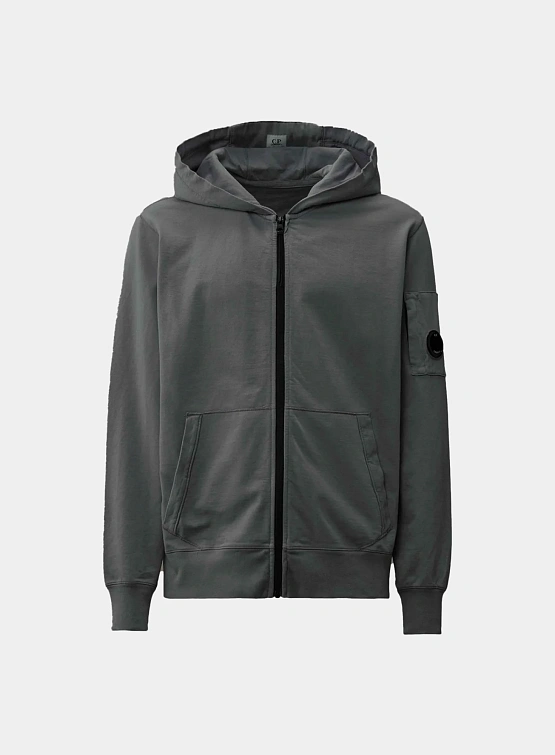 Зип-худи C.P. Company Light Fleece Full Zip Smoked Pearl