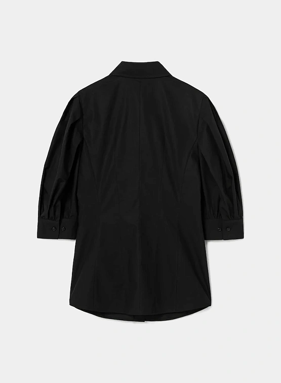 Женская рубашка JUUN.J Volume Sleeve Slim Blouse Black