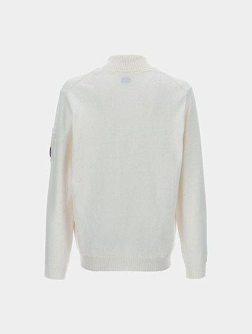 Кардиган C.P. Company Lens-detail Knitted Gauze White