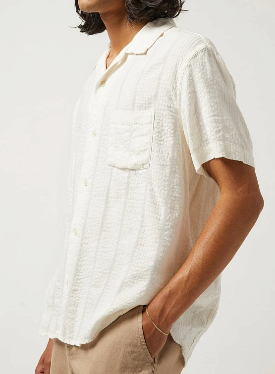 Рубашка Corridor Striped Seersucker SS White