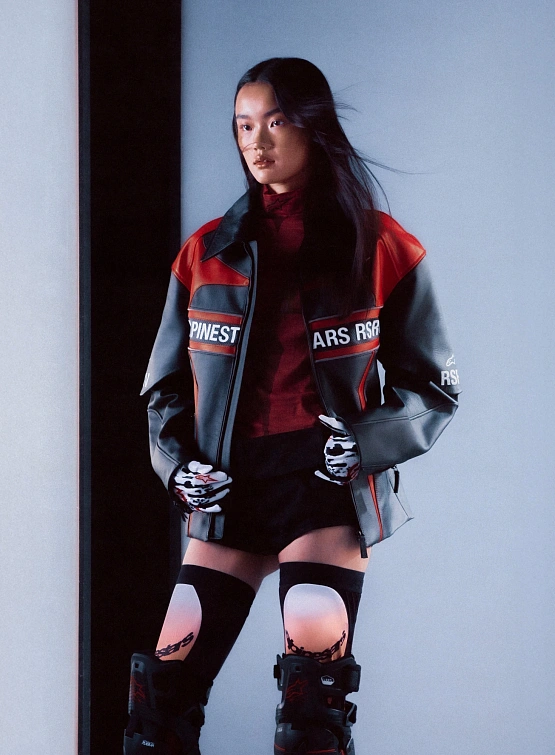 Кожаная куртка ALPINESTARS RSRV Hagaze Black/Red