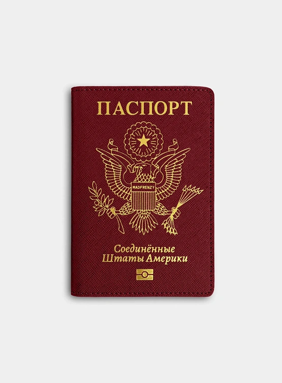 Обложка для паспорта MADFRENZY USA Red
