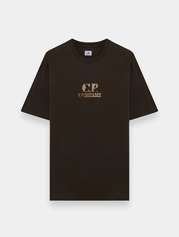 Футболка C.P. Company 30/1 Jersey Graphic Logo Ivy Green