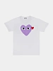 Футболка Comme des Garçons PLAY Big Purple Heart White