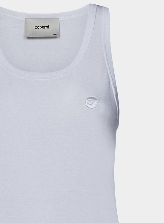 Майка Coperni Logo Tank Top Optic White