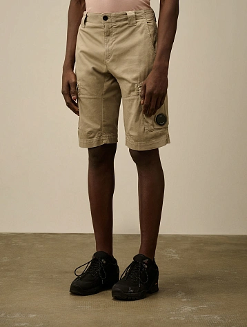 Шорты C.P. Company Stretch Sateen Cargo Vintage Khaki