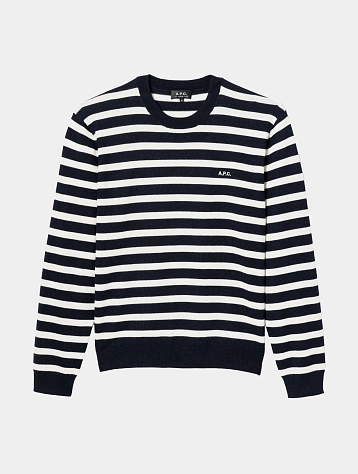 Джемпер A.P.C. Matthias Jumper Dark Navy/Ecru