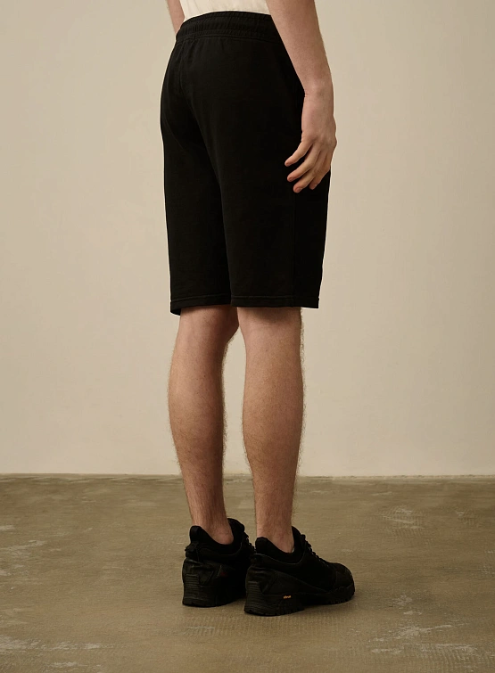 Шорты C.P. Company Light Fleece Cargo Lens Black
