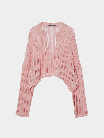 Женский свитер Open YY V-Neck Open Sweater Pink