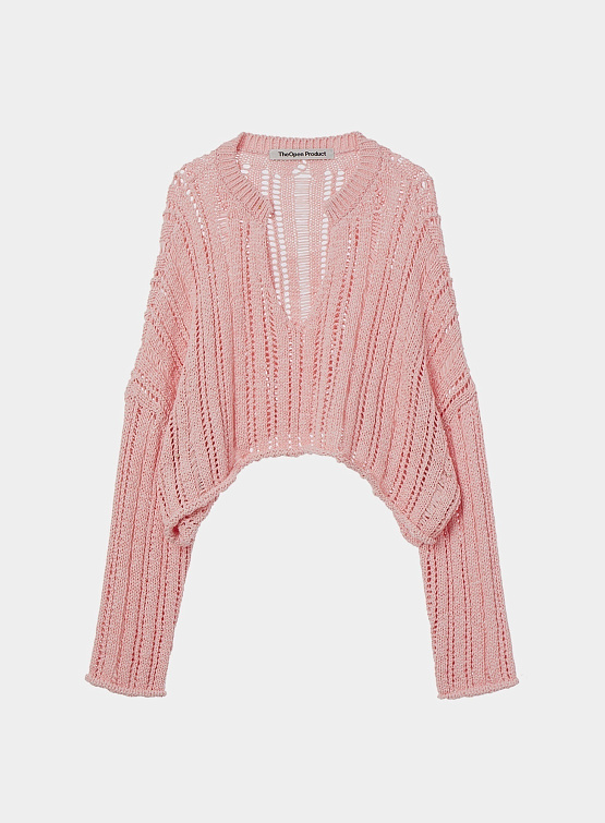 Женский свитер Open YY V-Neck Open Sweater Pink