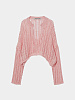 Женский свитер Open YY V-Neck Open Sweater Pink