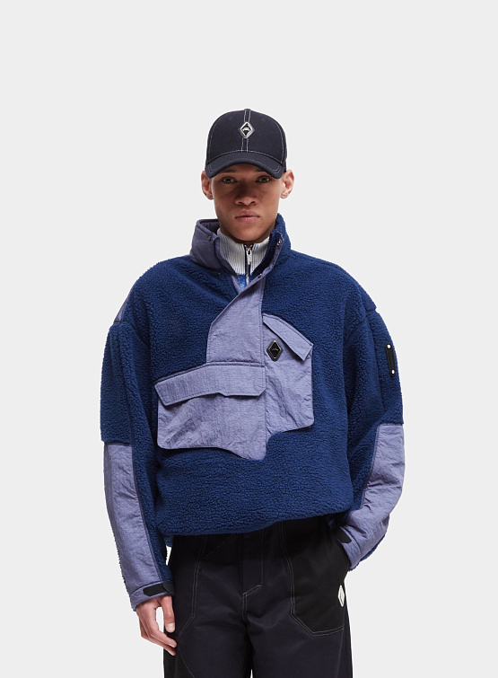 Флисовый анорак A-COLD-WALL* Bonded Axis Fleece Rich Blue