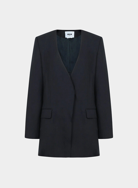 Женский пиджак MSGM Blazer Asimmetrico Black