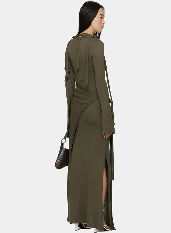 Женское Платье Ottolinger Deconstructed Longsleeve Maxi Green