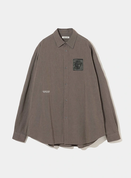 Рубашка UNDERCOVER Cotton Oxford Graphic Patch Brown