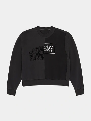 Женский свитшот MM6 Maison Margiela Split Numeric Black