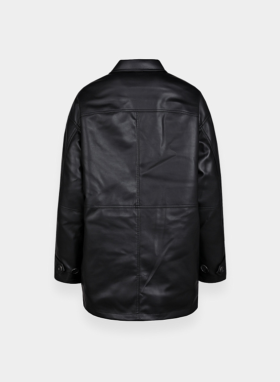 Женская кожаная куртка System Fake Leather Padded Black
