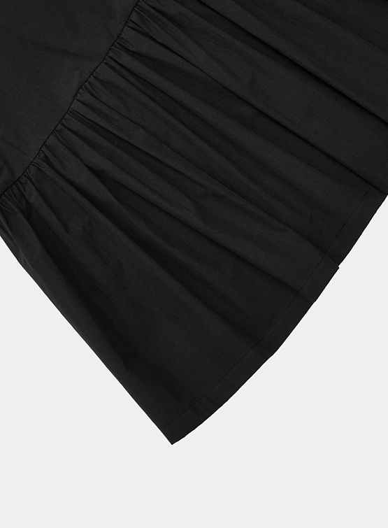 Топ AMOMENTO Cotton Two-Way Shirring Top Black