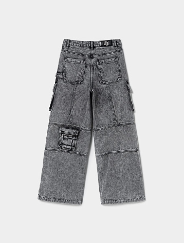 Женские джинсы JUUN.J Acid Multi-Pocket Cargo Denim Gray