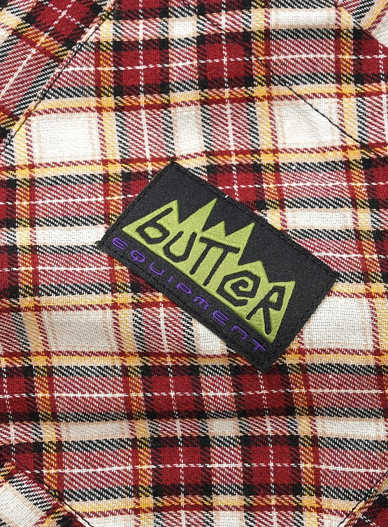 Рубашка Butter Goods Equipment Plaid Shirt Dark Red