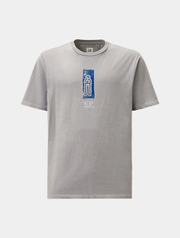 Футболка C.P. Company 24/1 Jersey Front And Back Logo Lavander Violet