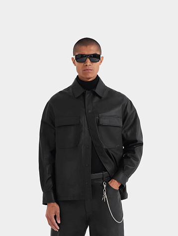 Овершот Represent Clo Leather Overshirt Black