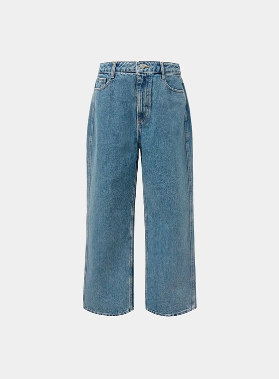 Джинсы AMOMENTO Mens Straight Fit Mid Blue