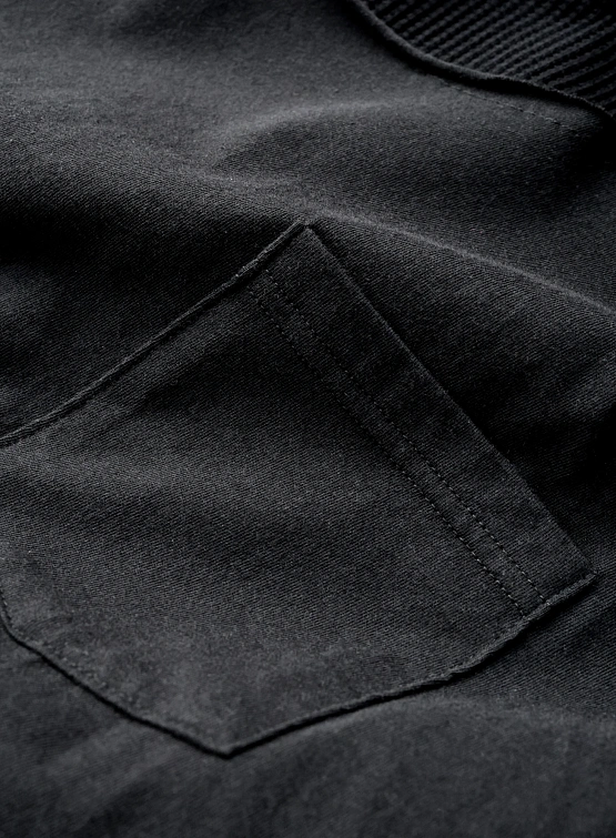 Лонгслив FACETASM Asymmetrical Layered Rib Black