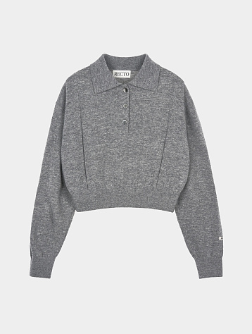 Женский джемпер Recto Rc Logo Patch Melange Grey
